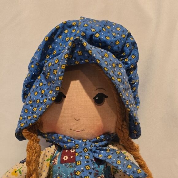 Vintage HOLLY HOBBY Rag Doll From 1970's with Blue Bonnet. Great Cond! - Picture 2 of 7